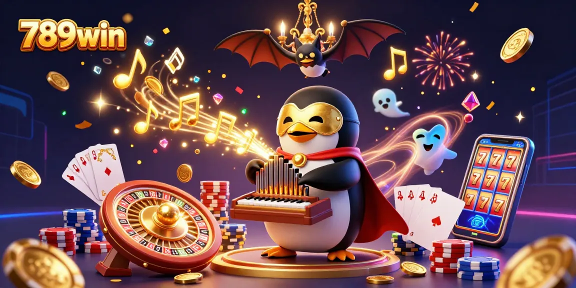 Experience thrilling wins with 789win, featuring enticing casino elements like golden coins and roulette.
