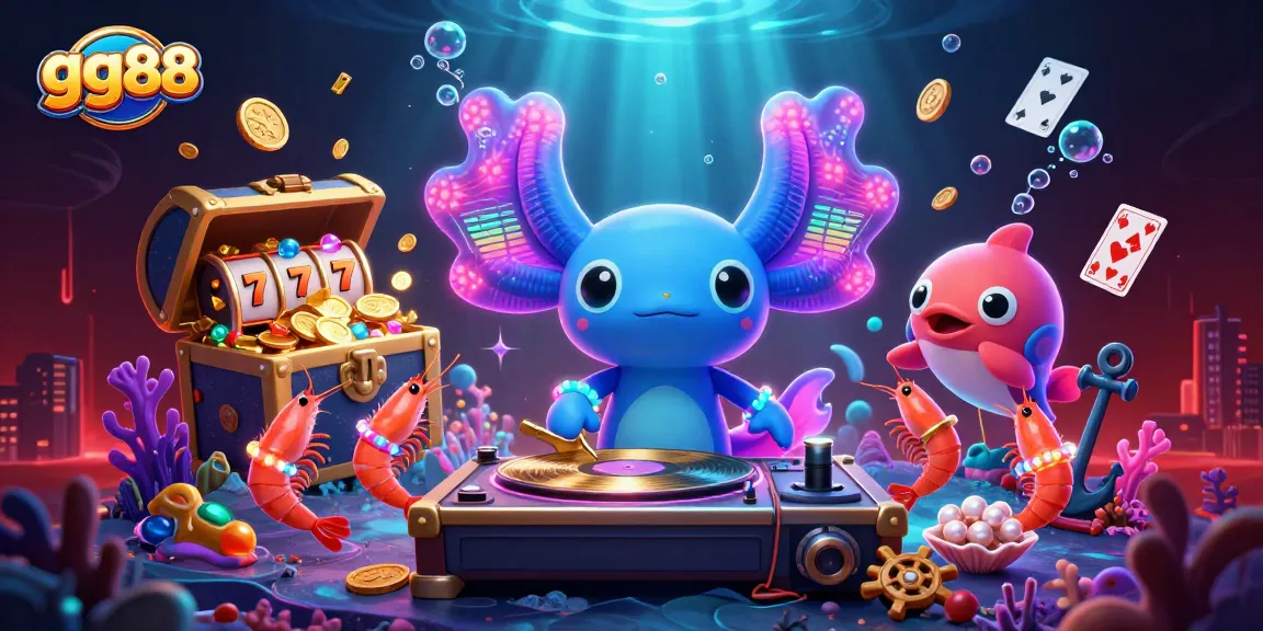 Experience the excitement of gg88 casino with vibrant gaming elements, underwater treasures, and animated characters.