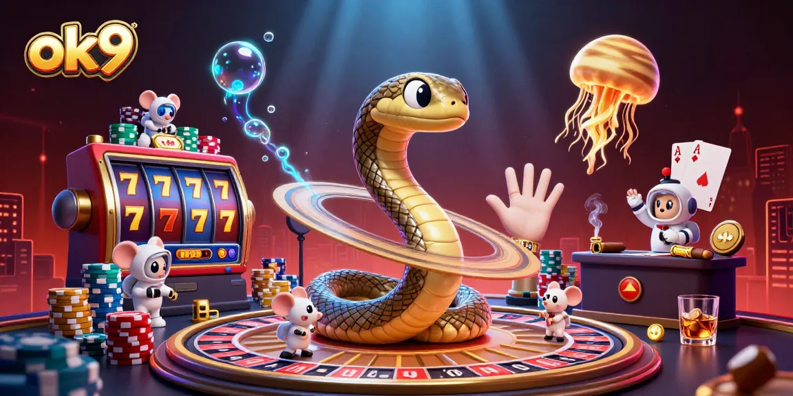 Engage in thrilling gaming action on ok9 with dynamic visuals of a cosmic roulette scene.