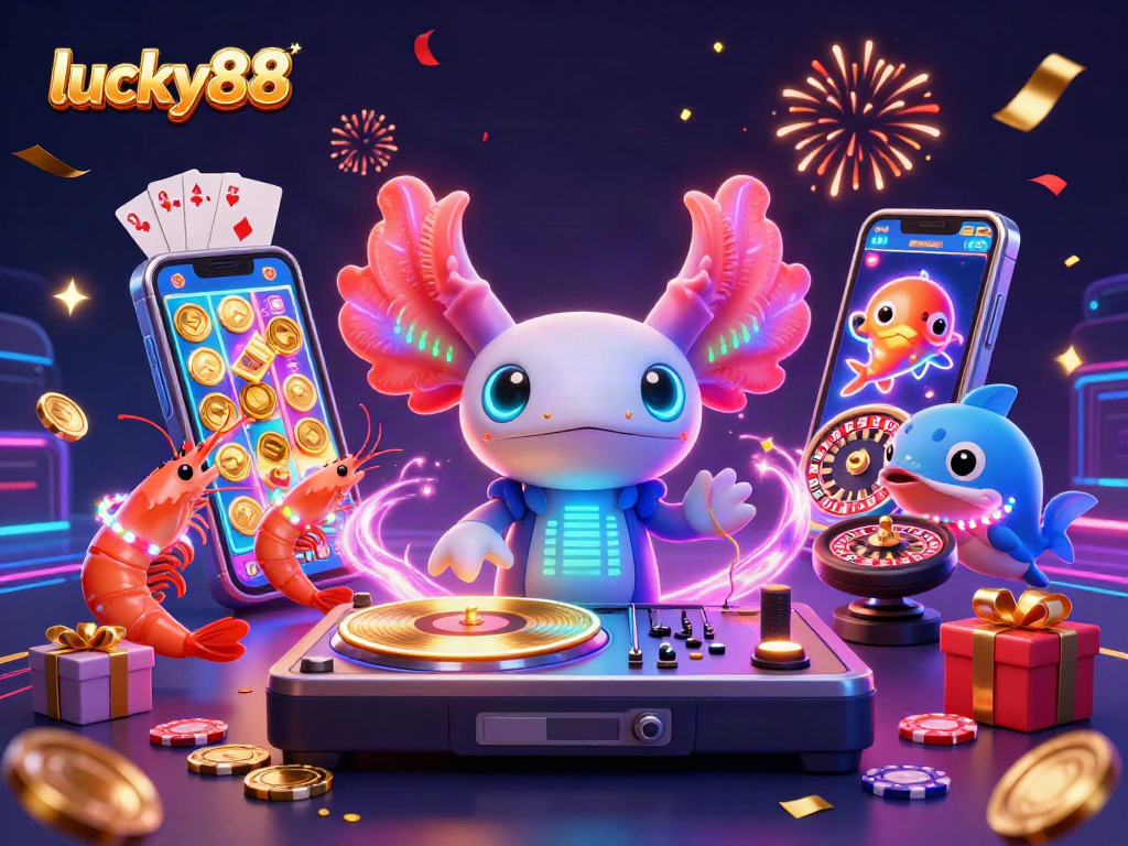 Experience exciting slots with lucky88 in a vibrant underwater casino party scene.