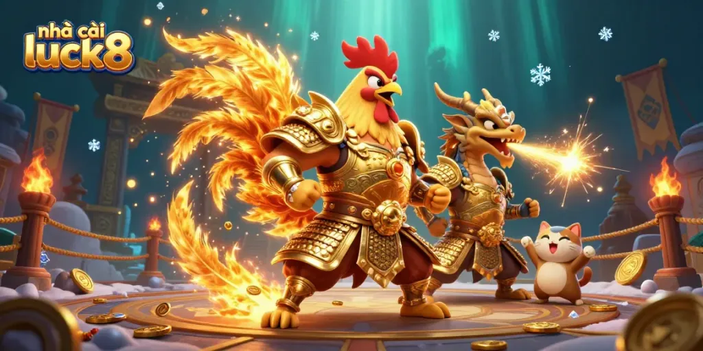 Engage with the exciting world of nhà cái luck8 featuring dynamic 3D characters in a vibrant casino arena.