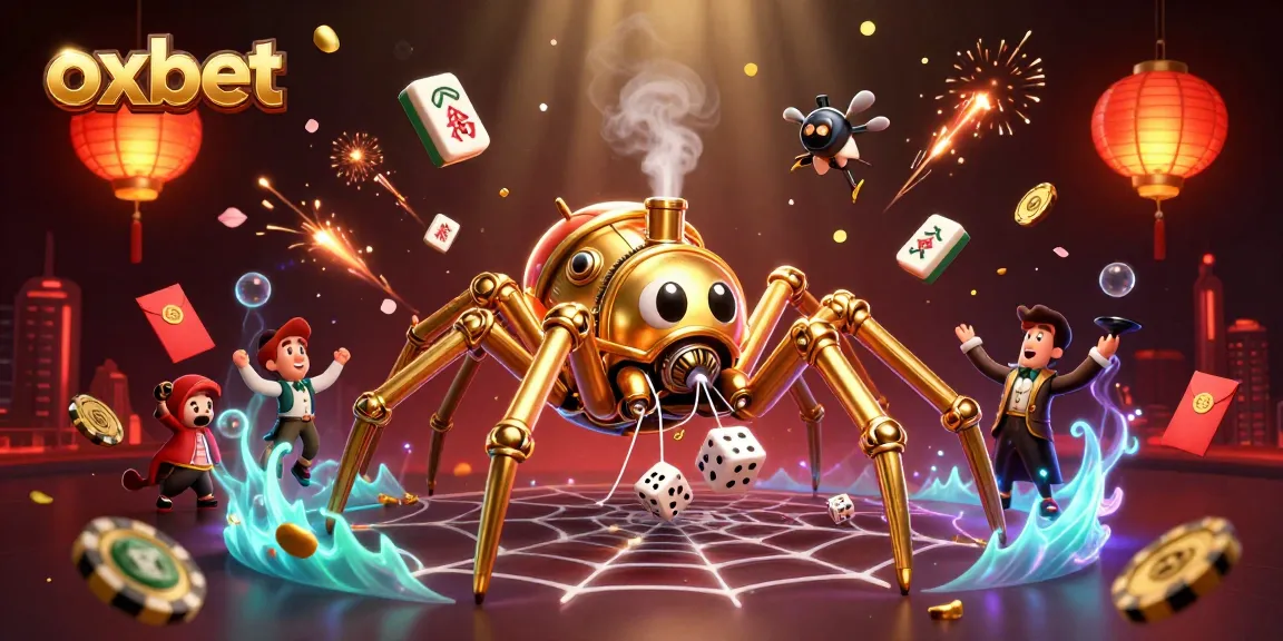 Spin the reels with oxbet on a vibrant, dynamic 3D casino scene featuring steampunk elements.