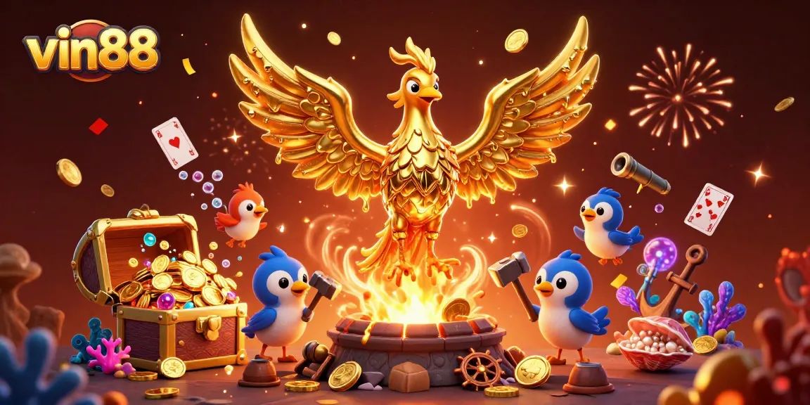Spin the reels at vin88 with a molten phoenix bringing fortune and gaming excitement.
