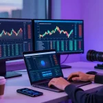Using the PulseChain Bridge to transfer cryptocurrencies in a modern tech workspace